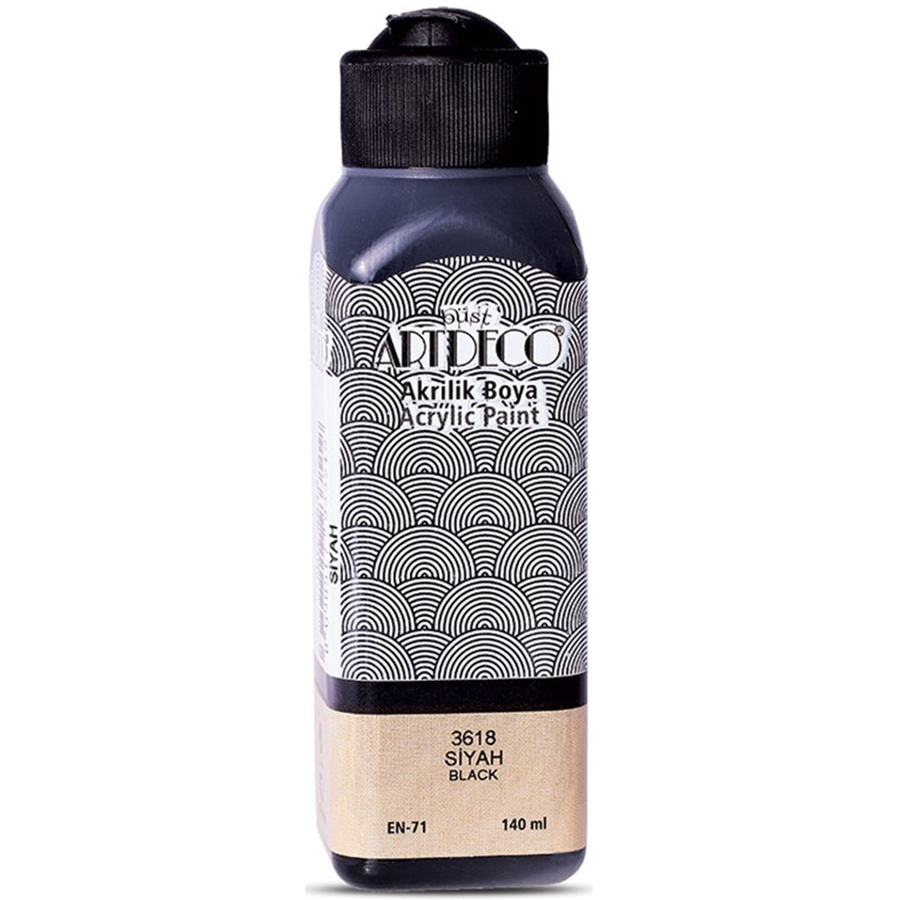 Artdeco Akrilik Boya 140ml Siyah 3618