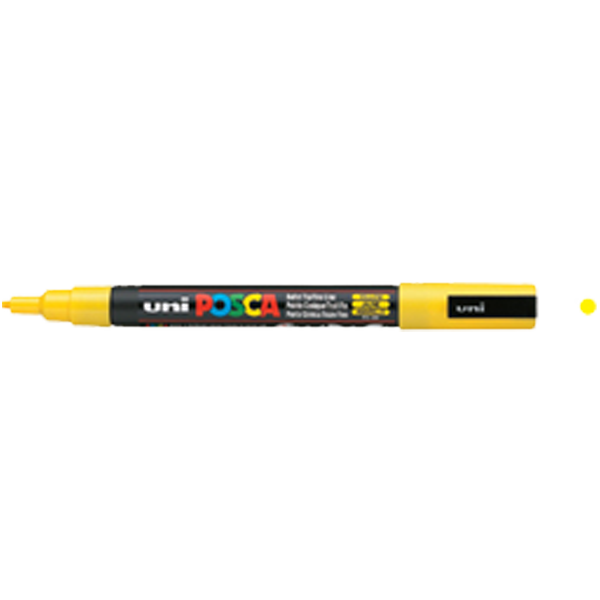 UNİ POSCA 0.9‐1.3 SU BAZLI BOYAMA MARKÖRÜ SARI N