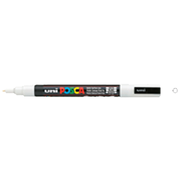 UNİ POSCA 0.9‐1.3 SU BAZLI BOYAMA MARKÖRÜ BEYAZ N