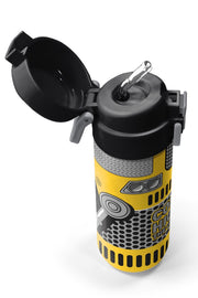 Coral High Kids Sarı Siyah Robot Desenli Pipetli ve Direkt İçim Çelik Termos 500 ml 31862