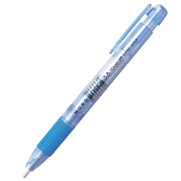 TOMBOW MONO KNOCK KALEM SİLGİ ŞEFFAF MAVİ