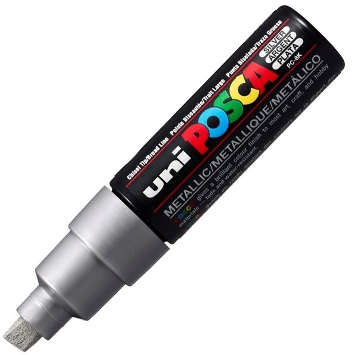 UNİBALL PC-8K 8.0MM POSCA SU BAZLI POSTER MARKÖR GÜMÜŞ