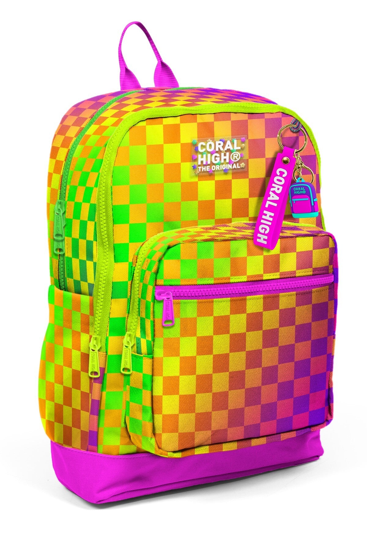 Coral High Kids Renkli Dama Desenli Okul Sırt Çantası 33203