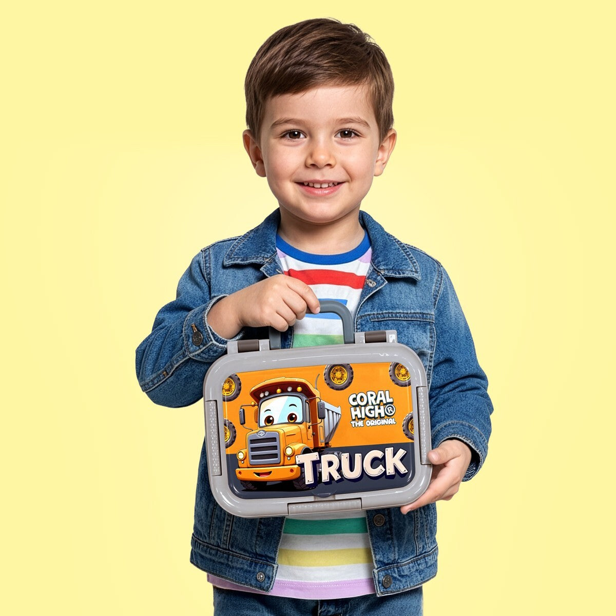Coral High Kids Truck Desenli Paslanmaz Çelik Beslenme Kabı 39161