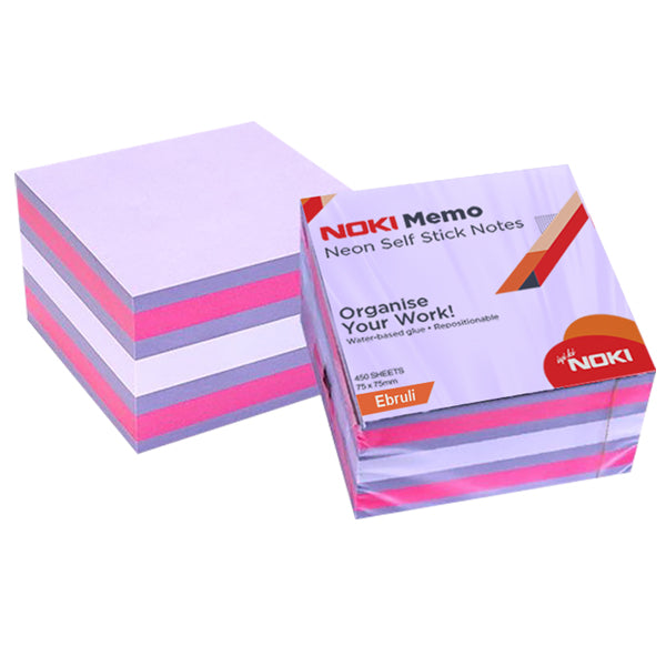 NOKİ MEMO 75*75 NEON EBRULİ KÜP BLOK