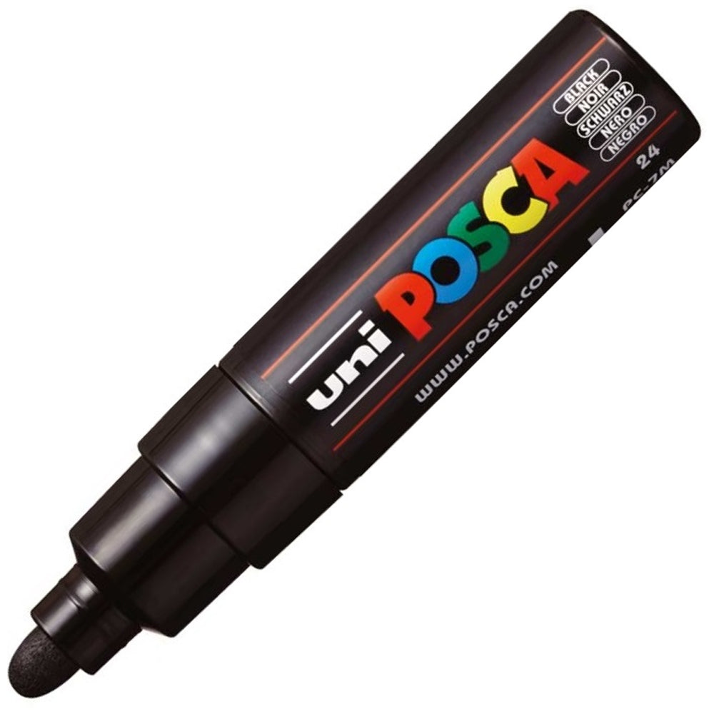 UNİBALL PC-7M POSCA 4.5-5.5 SU BAZLI 0,7mm POSTER MARKÖRÜ SİYAH