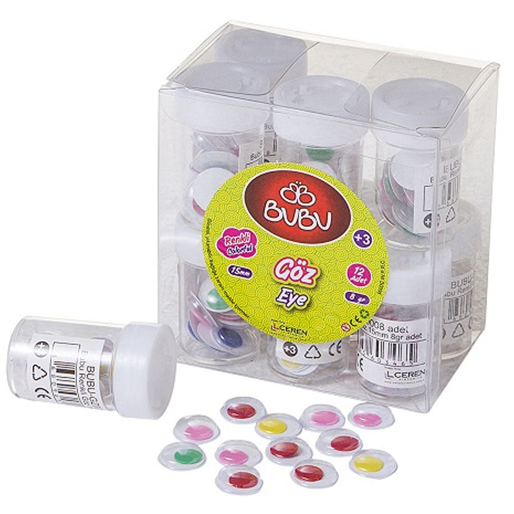 BU-BU RENKLİ GÖZ 15MM.8GR.