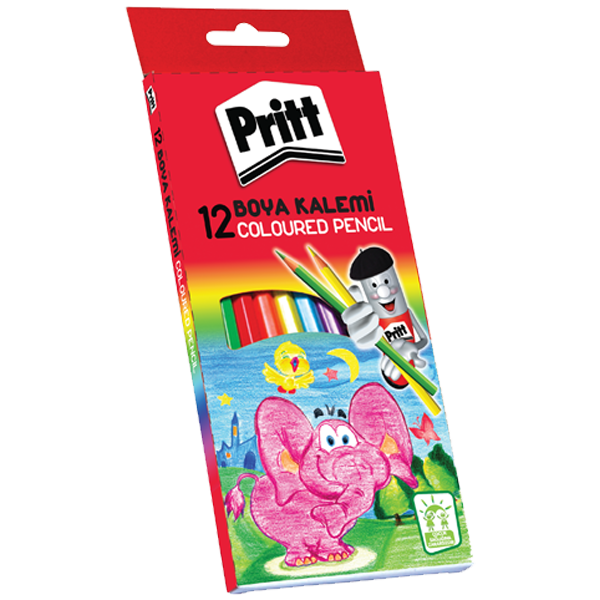 Pritt Kuruboya Karton Kutu Tam Boy 12 Renk