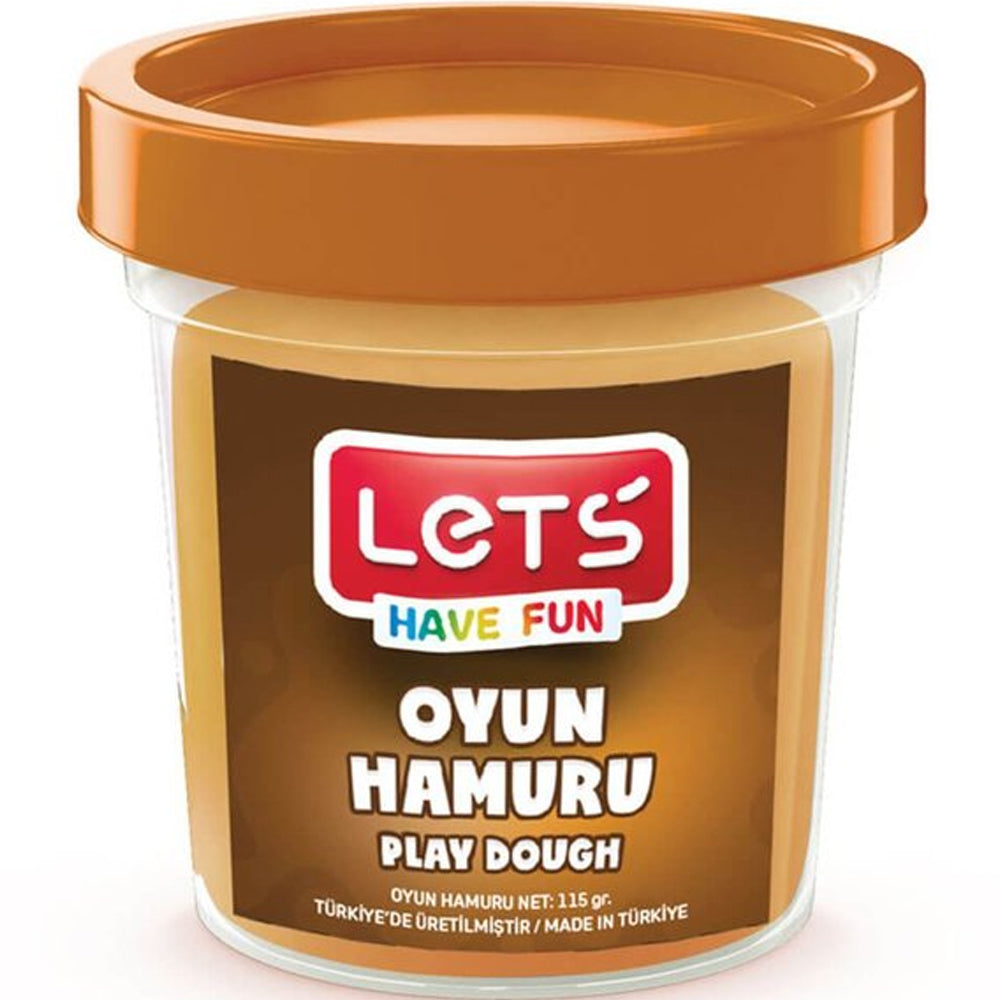 LETS L8440-6 TEK RENK  OYUN HAMURU KAHVERENGİ 115 GR. (ŞEFFAF BARDAK)