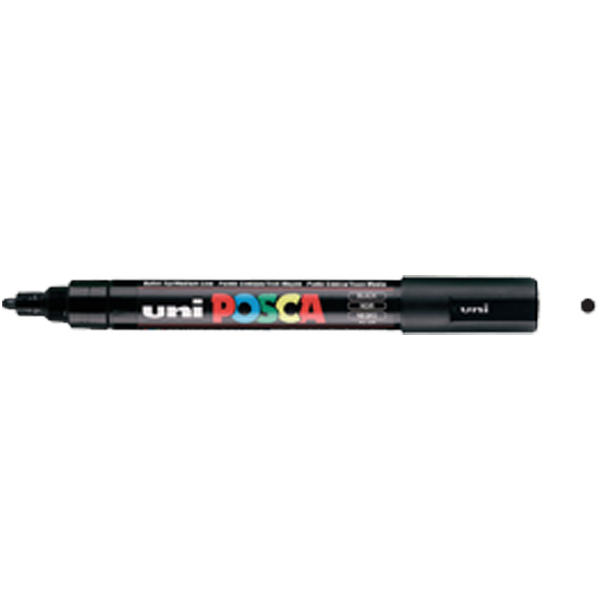 UNİ POSCA 1.8‐2.5 SU BAZLI BOYAMA MARKÖRÜ SİYAH N