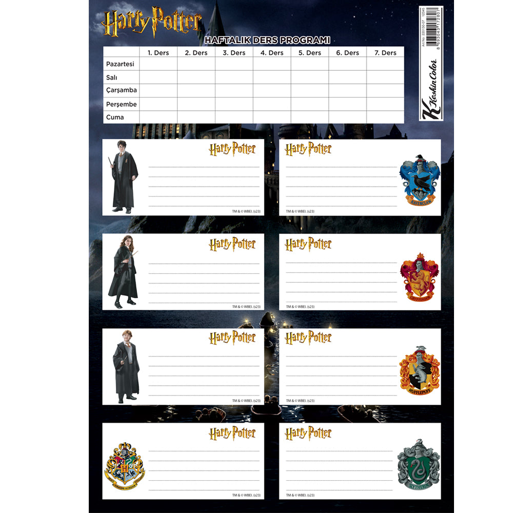 HARRY POTTER OKUL ETİKETİ