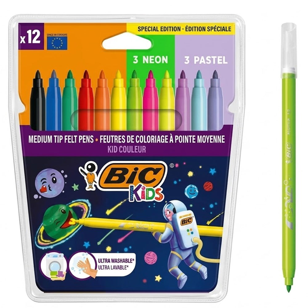 BİC 301696 COLORING FELTPEN PK 12 COSMO