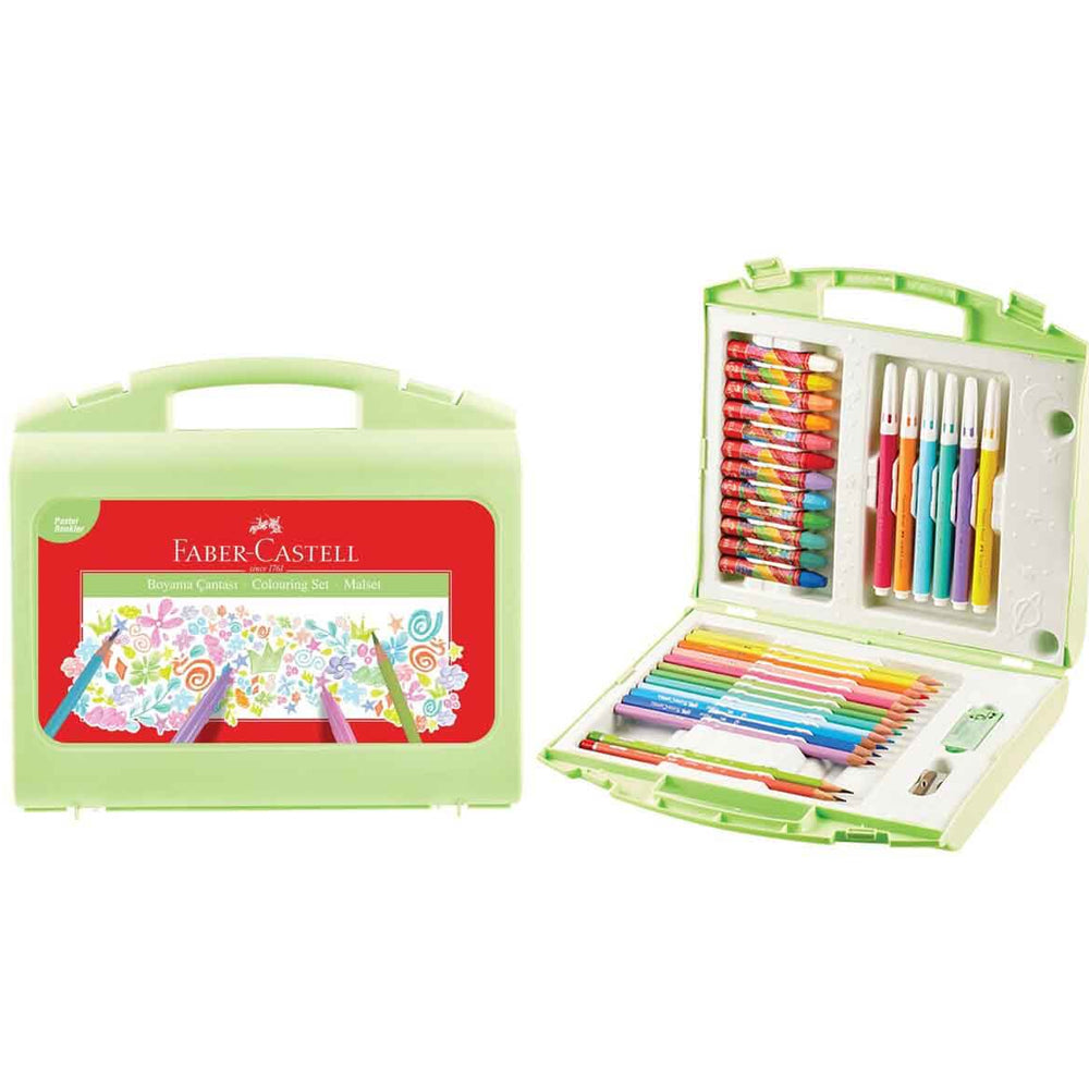 FABER CASTELL BOYAMA ÇANTASI PASTEL RENKLER