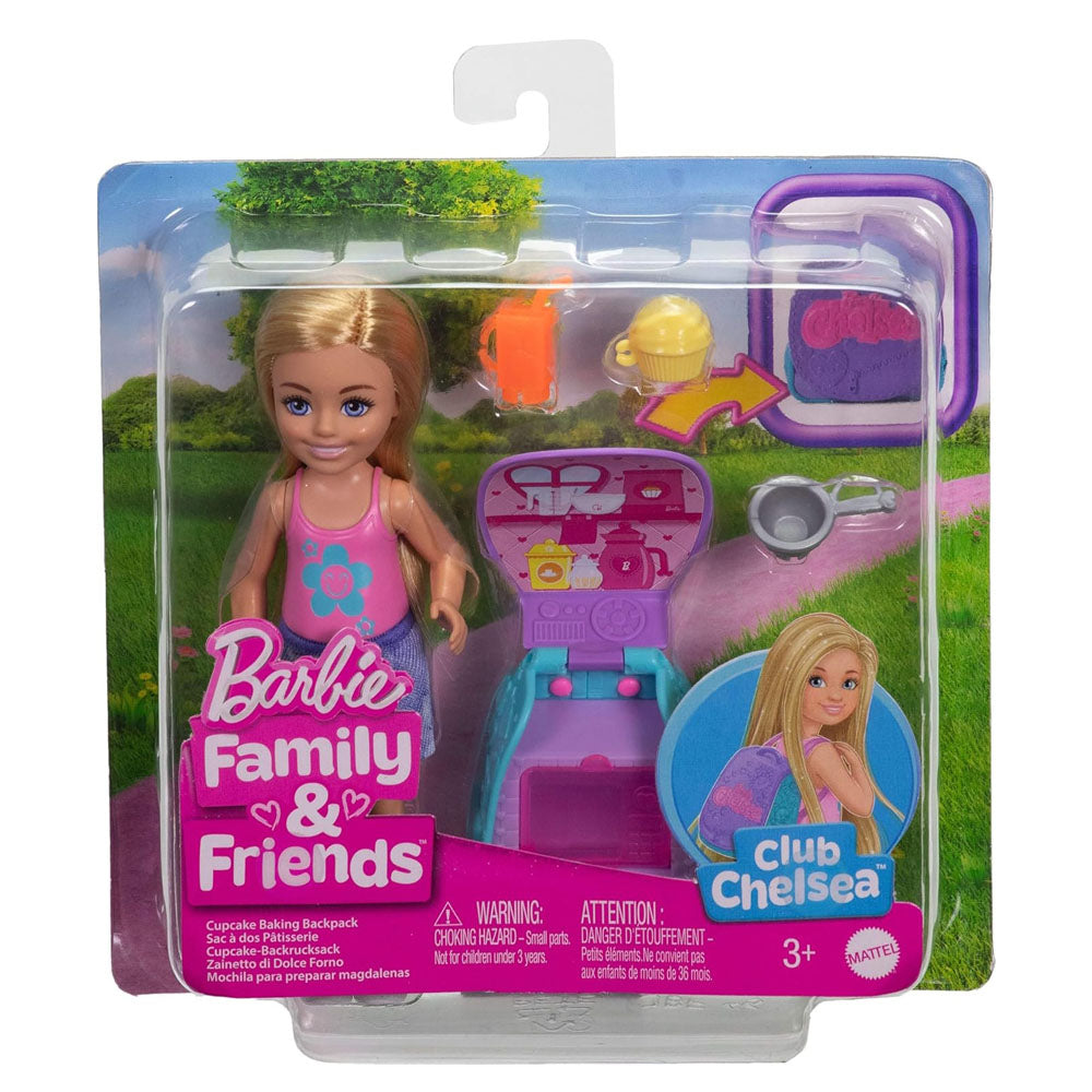 BARBIE CHELSEA SIRT ÇANTASI OLABİLEN CUPCAKE OYUN SETİ