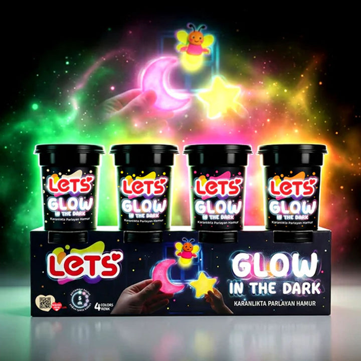 LETS L01001 4 RENK KARANLIKTA PARLAYAN OYUN HAMURU 440 G
