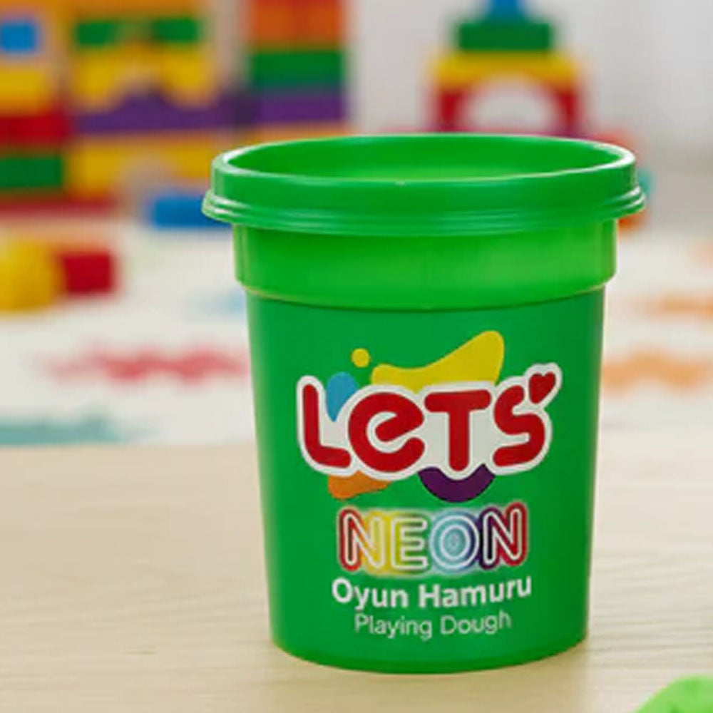LETS L8440-4 TEK RENK  OYUN HAMURU NEON 110 GR. (ŞEFFAF BARDAK)