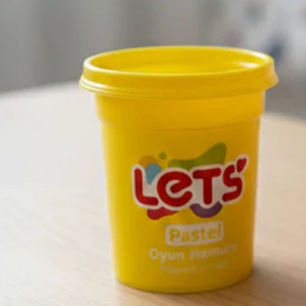 LETS L8440-4 TEK RENK  OYUN HAMURU SARI 110 GR. (ŞEFFAF BARDAK)