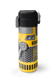 Coral High Kids Sarı Siyah Robot Desenli Pipetli ve Direkt İçim Çelik Termos 500 ml 31862
