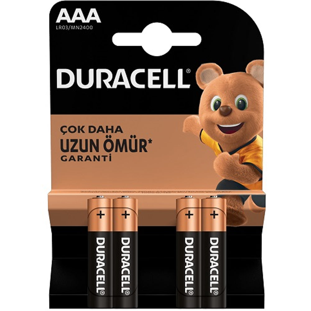 DURACELL ALKALİN İNCE KALEM PİL(AAA) 4LÜ
