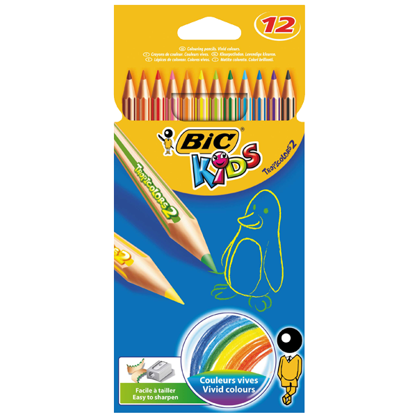 BİC 83256611 TROPICOLOR2 BOYA KALEMİ 12 RENK