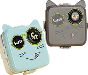 DREAM VEST TEK KATLI KARE KEDİ ÇELİK BESLENME KUTUSU 1120ML +70ML (7117)
