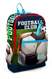 Coral High Kids Lacivert Futbol Desenli Dört Bölmeli Okul Sırt Çantası 23779