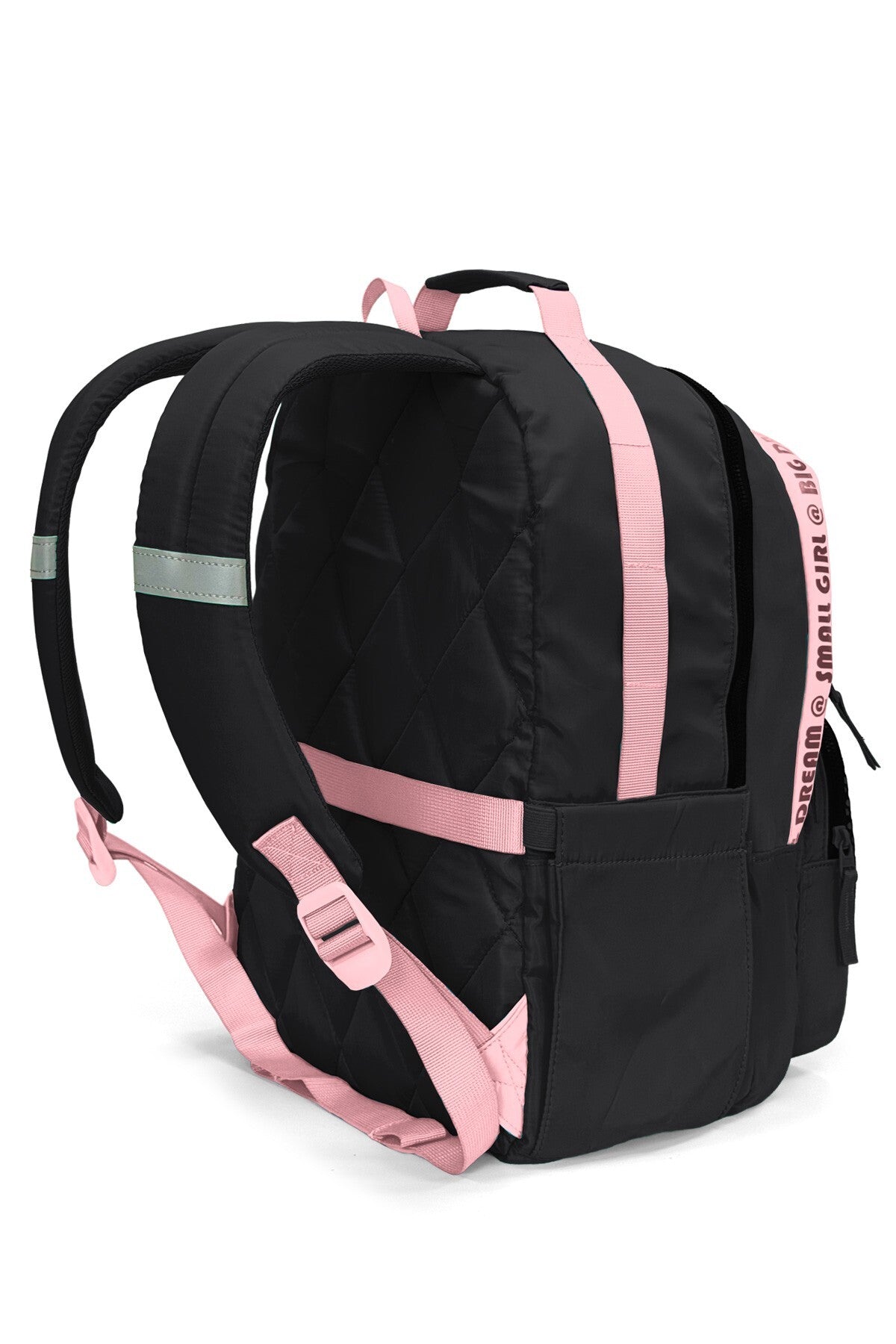 Coral High Siyah Pembe Okul Sırt Çantası 24410