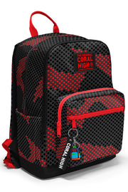 Coral High Siyah Kırmızı Desenli Okul Sırt Çantası 33233