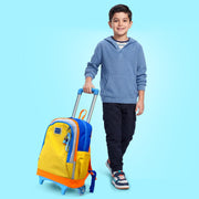 Coral High Kids Gri Sarı Üç Bölmeli Çekçekli Okul Sırt Çantası 34021