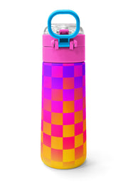 Coral High Kids Neon Renkli Dama Desenli Pipetli ve Direkt İçim Çelik Termos 500 ml 38103