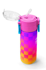 Coral High Kids Neon Renkli Dama Desenli Pipetli ve Direkt İçim Çelik Termos 500 ml 38103