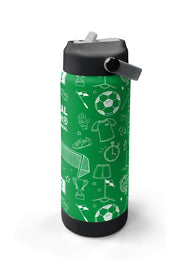 Coral High Yeşil Futbol Desenli Katlanır Ağızlıklı Çelik Termos 650 ml 38329
