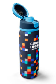 Coral High Lacivert Geometrik Desenli Pipetli ve Direkt İçim Çelik Termos 800 ml 38513