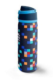 Coral High Lacivert Geometrik Desenli Pipetli ve Direkt İçim Çelik Termos 800 ml 38513