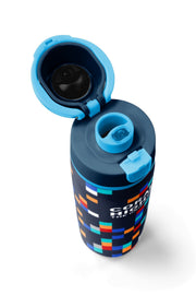 Coral High Lacivert Geometrik Desenli Pipetli ve Direkt İçim Çelik Termos 800 ml 38513