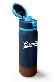 Coral High Lacivert Kahverengi Pipetli ve Direkt İçim Çelik Termos 800 ml 38514