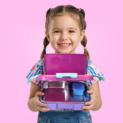 Coral High Kids Neon Renkli Dama Desenli Paslanmaz Çelik Beslenme Kabı 39103
