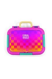 Coral High Kids Neon Renkli Dama Desenli Paslanmaz Çelik Beslenme Kabı 39103