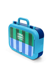 Coral High Kids Mavi Yeşil Çizgi Desenli Paslanmaz Çelik Beslenme Kabı 39111