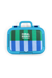 Coral High Kids Mavi Yeşil Çizgi Desenli Paslanmaz Çelik Beslenme Kabı 39111