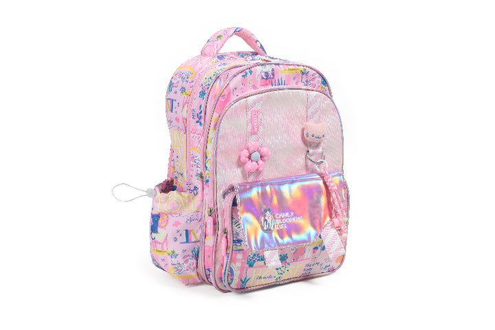 CHIMOLA MY FRIENDS BLOOMING CATS PEMBE SIRT ÇANTASI 17" (TR189)