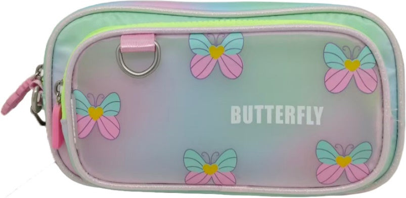 CHIMOLA BUTTERFLY YEŞİL-PEMBE KALEM ÇANTASI (B25B6293)