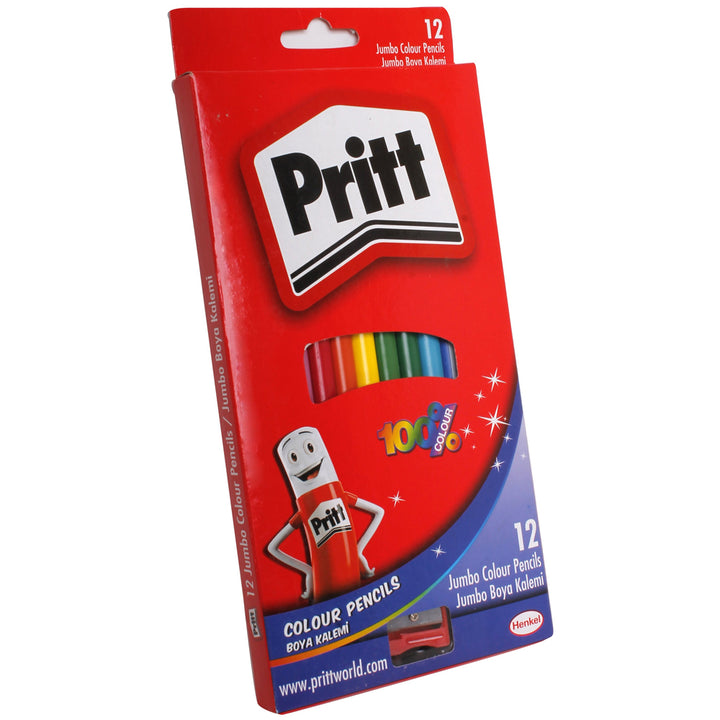 Pritt Kuruboya Karton Kutu Jumbo Üçgen 12 Renk
