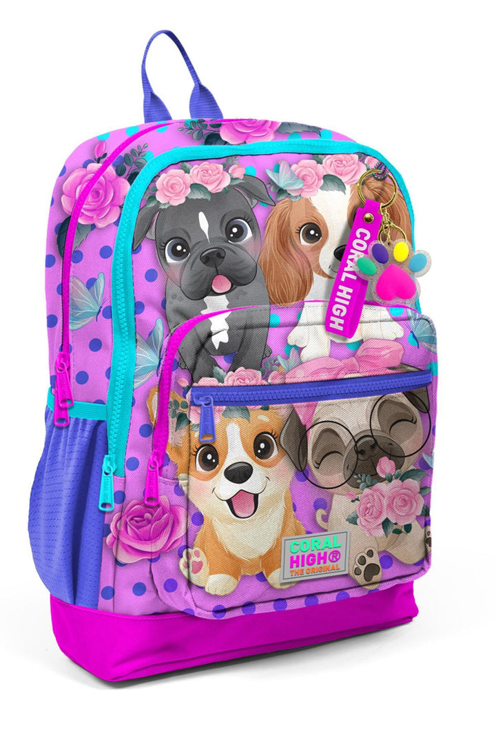 Coral High Kids Pembe Köpek Desenli Okul Sırt Çantası 23750
