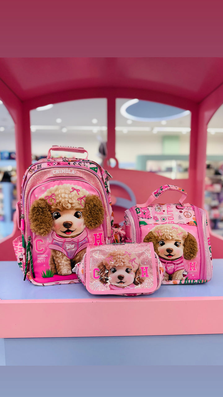 CHIMOLA POODLE ÇANTA - BESLENME KALEM ÇANTASI SETİ