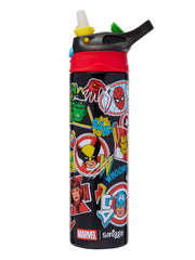 9332934419865 Smiggle - Marvel Yalıtımlı Paslanmaz Çelik Otomatik Pipetli Suluk 520Ml