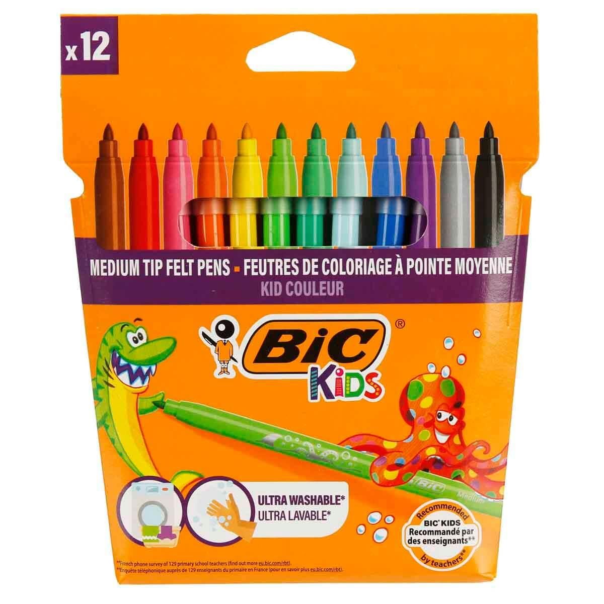 BİC 9202937 KID KEÇELİ BOYA KALEMİ 12 RENK