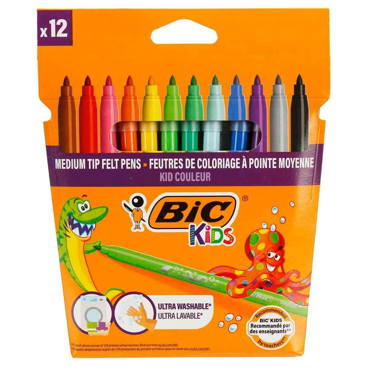 BİC 9202937 KID KEÇELİ BOYA KALEMİ 12 RENK