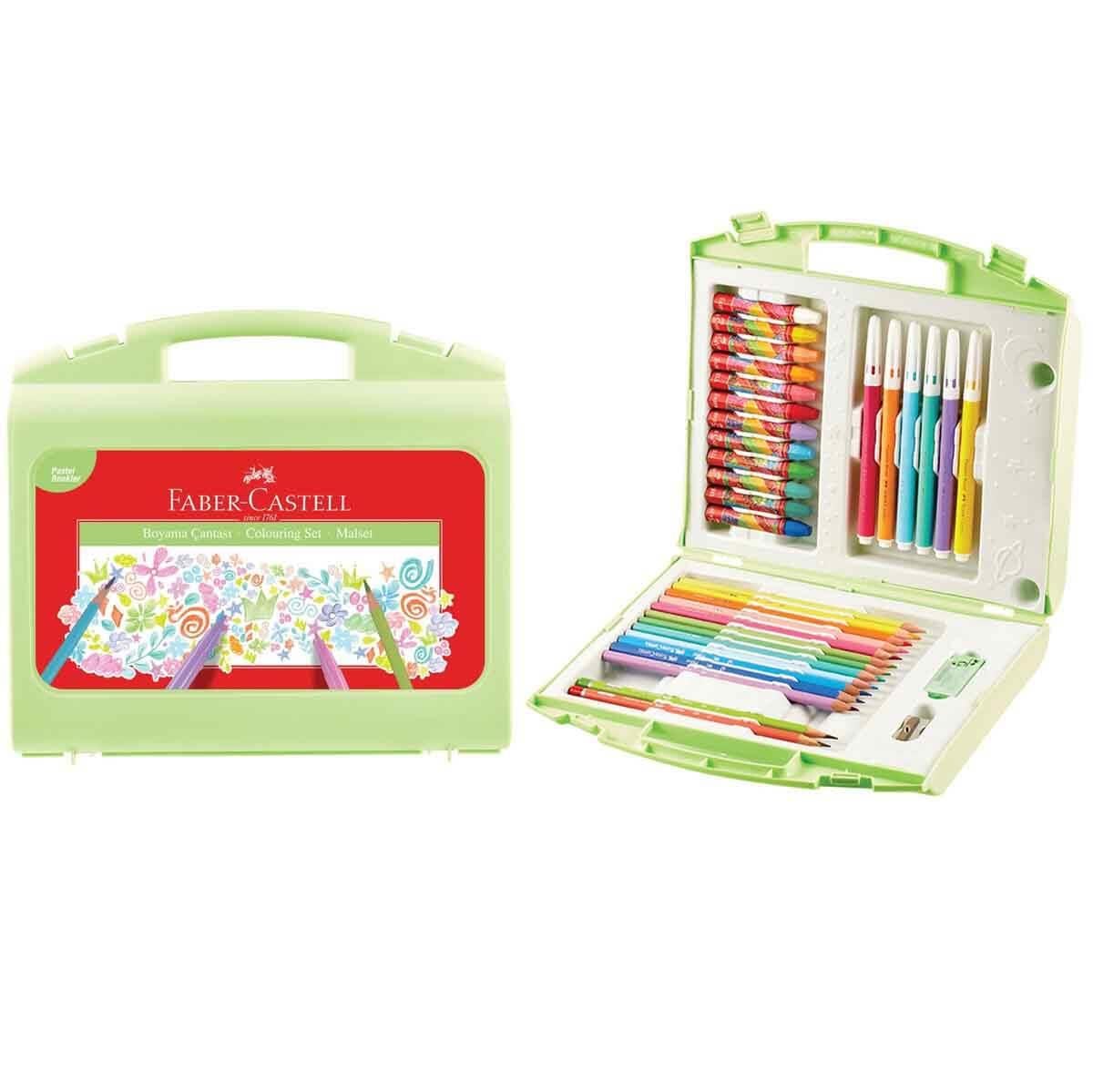 FABER CASTELL BOYAMA ÇANTASI PASTEL RENKLER