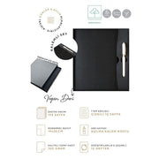 VJ KUTULU YÖNETİCİ DEFTER SİYAH DERİ
